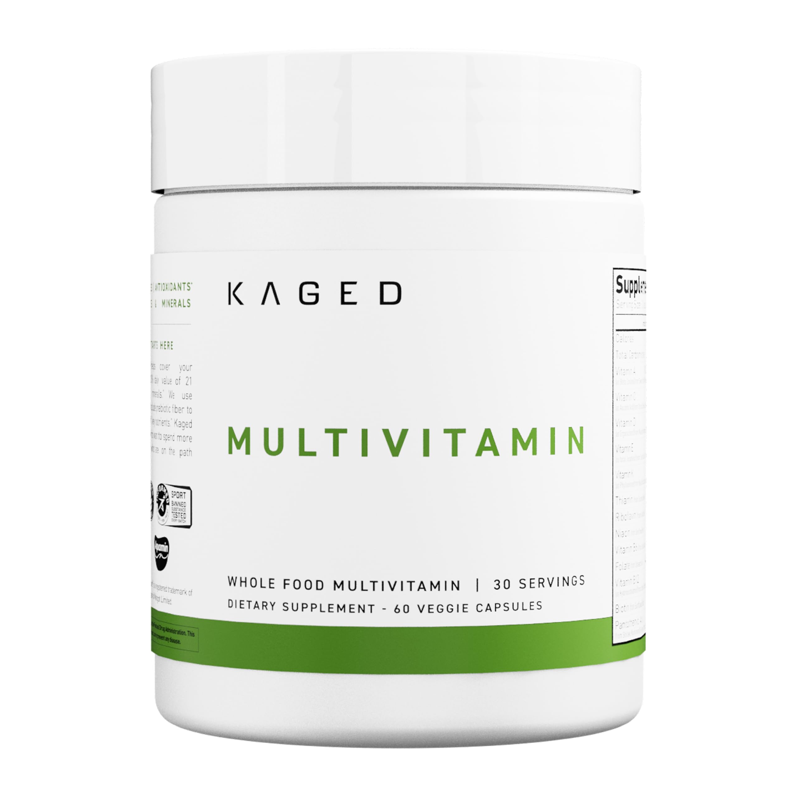 Kaged Multivitamin Capsules bottle front label