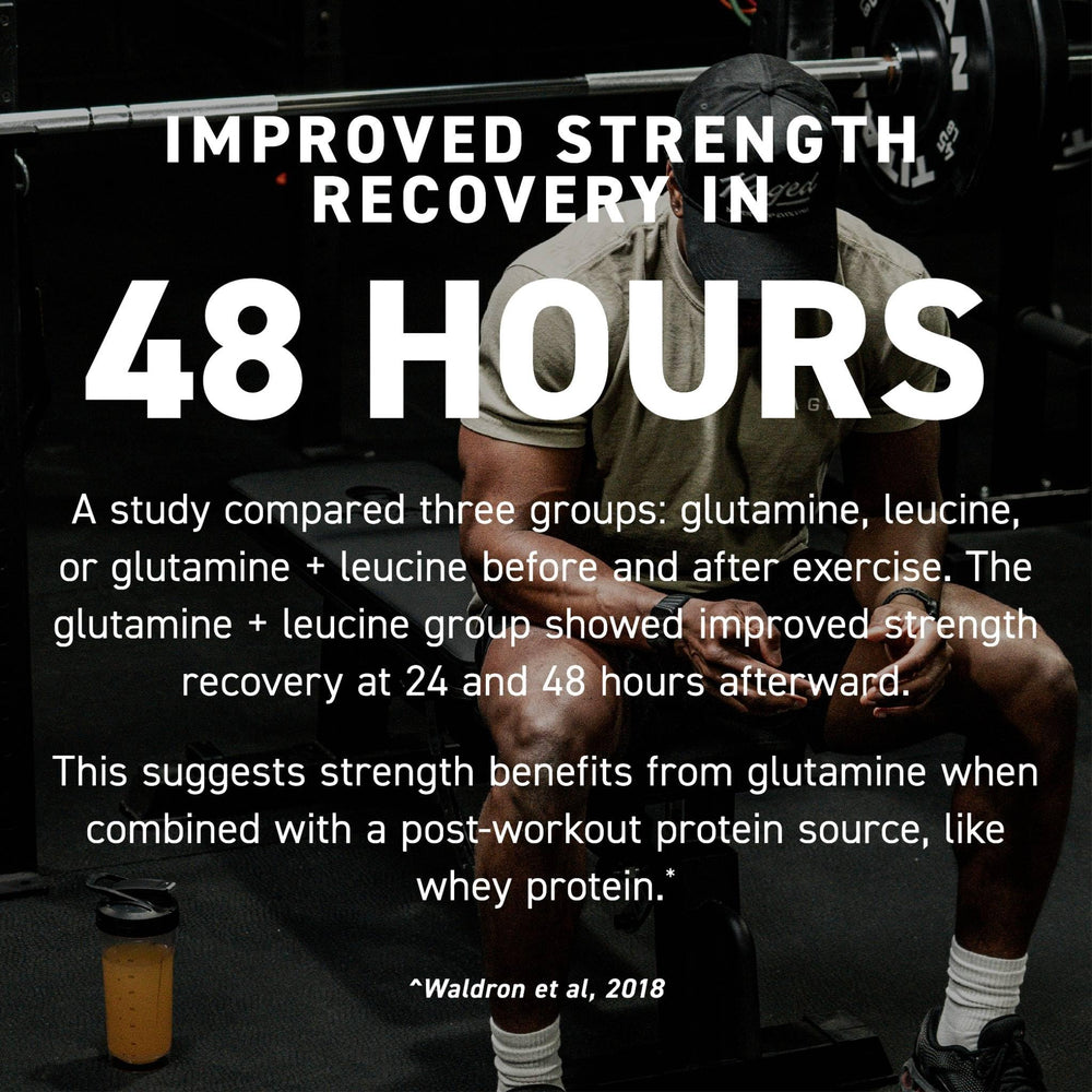 Shaker cup with mixed L-Glutamine powder