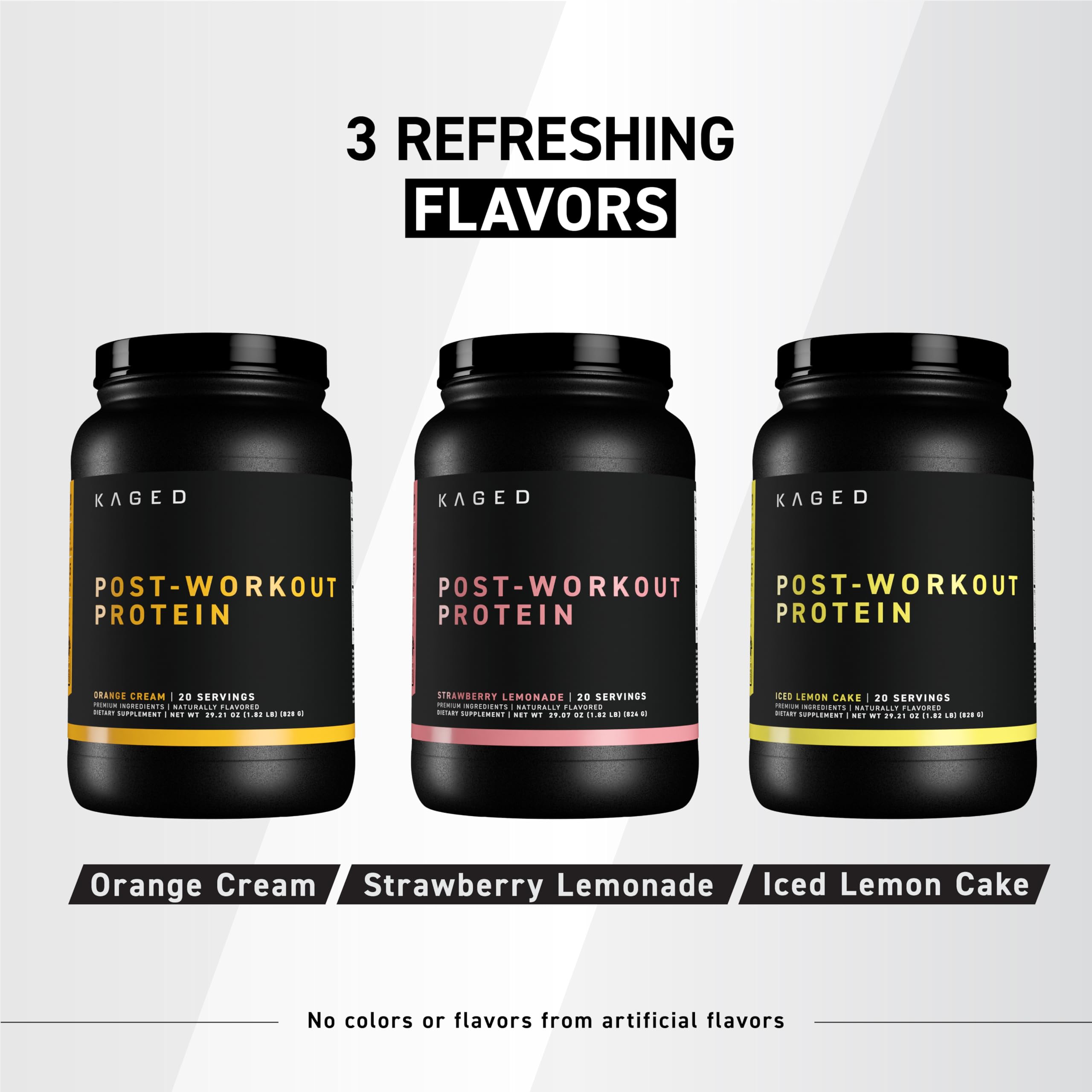 Kaged Post Workout fermented glutamine bottle emphasizes gut-friendly recovery ingredients.