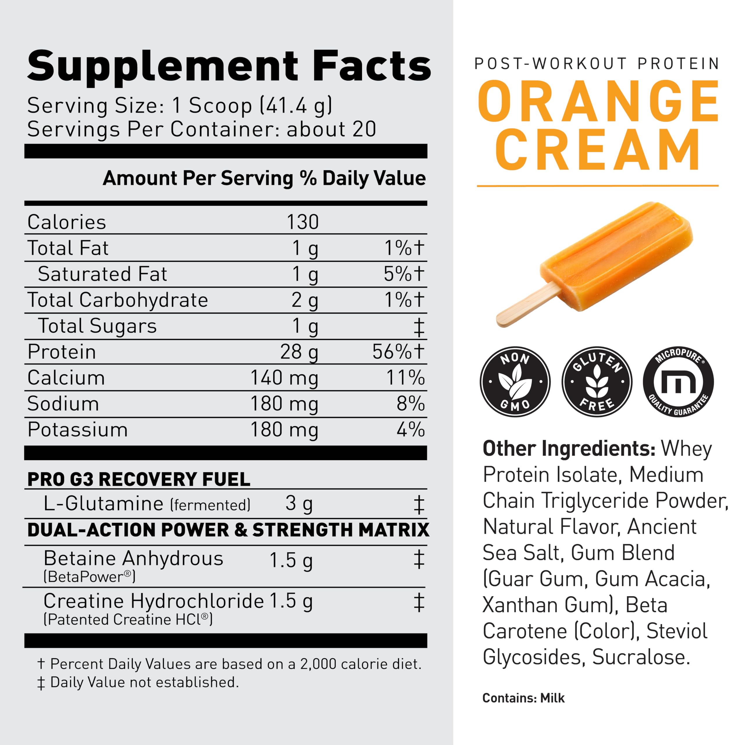 Kaged Post Workout ioWhey scoop shows fast-absorption protein for post-exercise fueling.