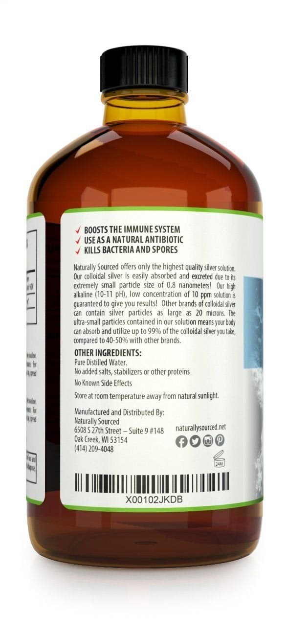 Colloidal silver spray used on cuts and burns