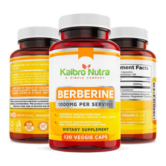 Berberine HCl vegan gluten-free capsules in bottle