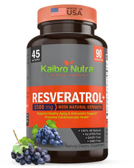 Kaibro Nutra Resveratrol bottle label and branding