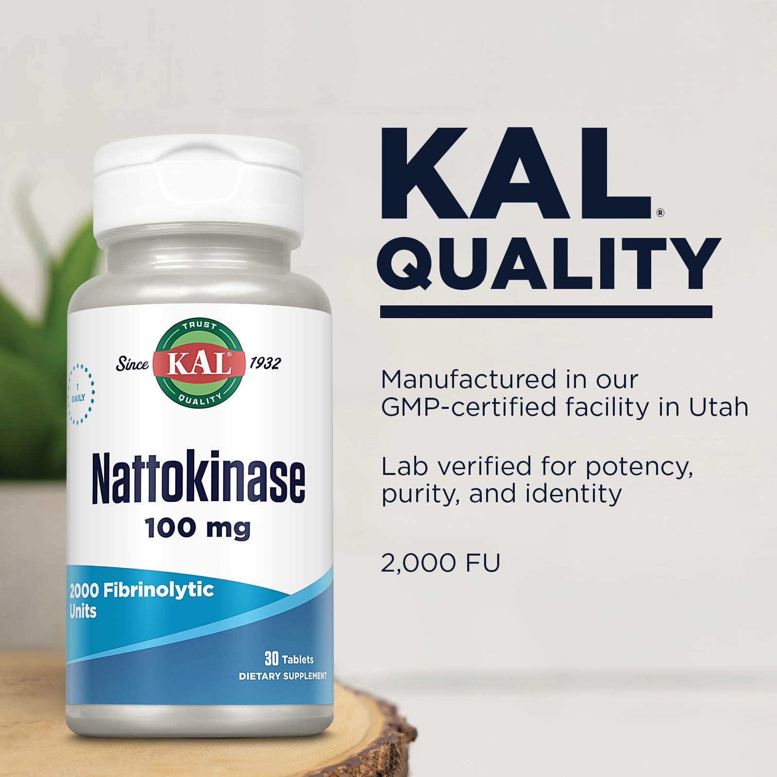 Kal Nattokinase 30-count bottle with packaging