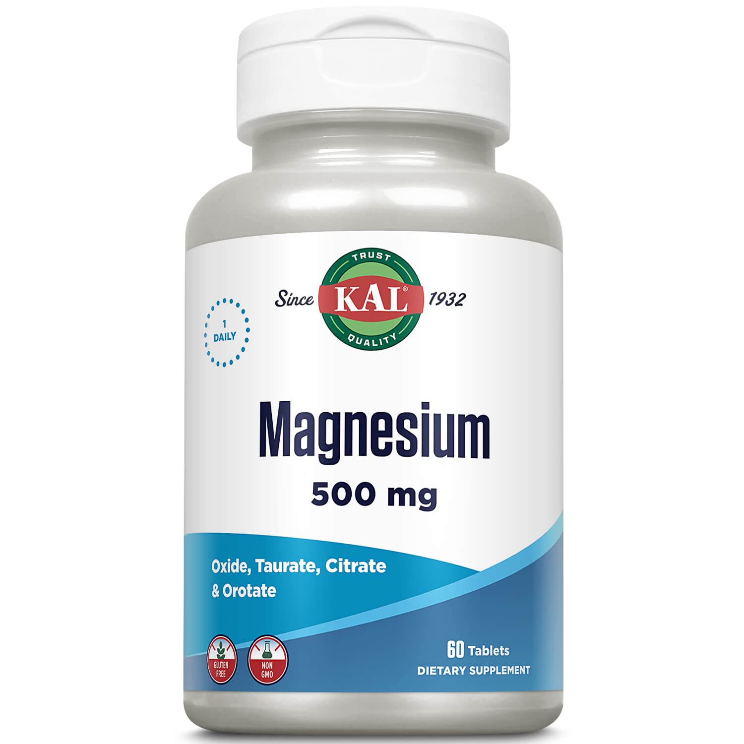 Kal 500 mg Magnesium Tablets bottle - 60 count