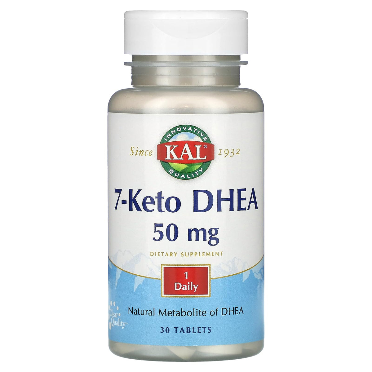KAL 7 Keto DHEA 50 mg bottle – 30 count