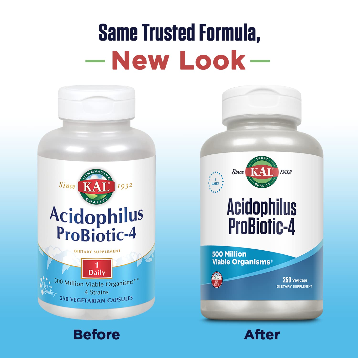 KAL Acidophilus ProBiotic-4 capsules displayed beside bottle