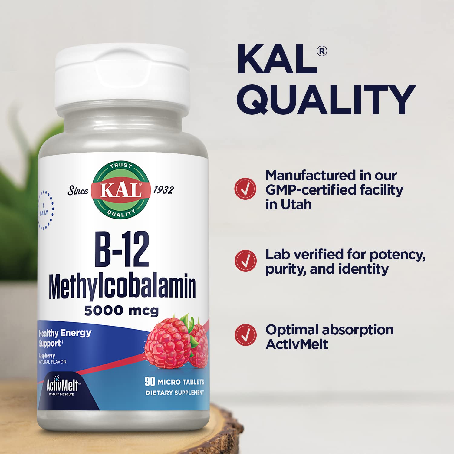 Vegetarian Vitamin B12 Methylcobalamin supplement tablet