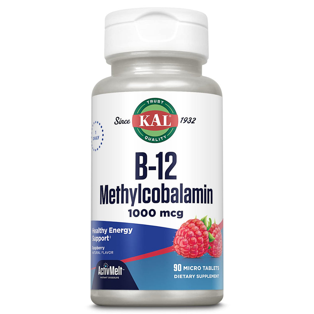 KAL Vitamin B12 methylcobalamin 1000mcg ActivMelt micro tablet dissolving in mouth