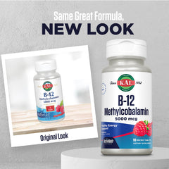 Close-up of ActivMelt raspberry-flavored B12 tablets