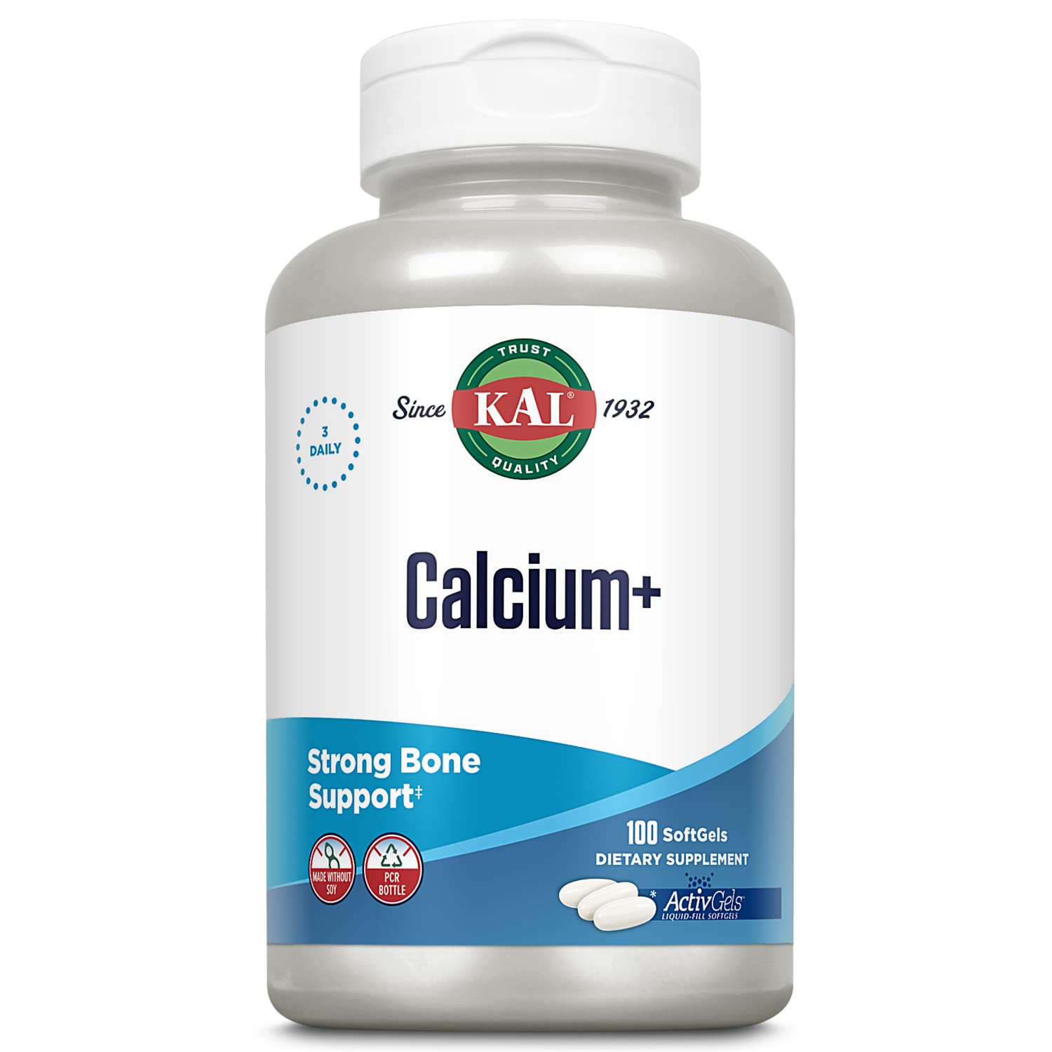KAL Calcium+ ActivGels 1000mg bottle