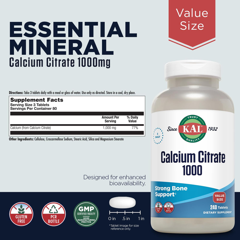 Close-up of calcium citrate tablets