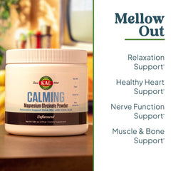 Unflavored magnesium drink mix being poured from a scoop