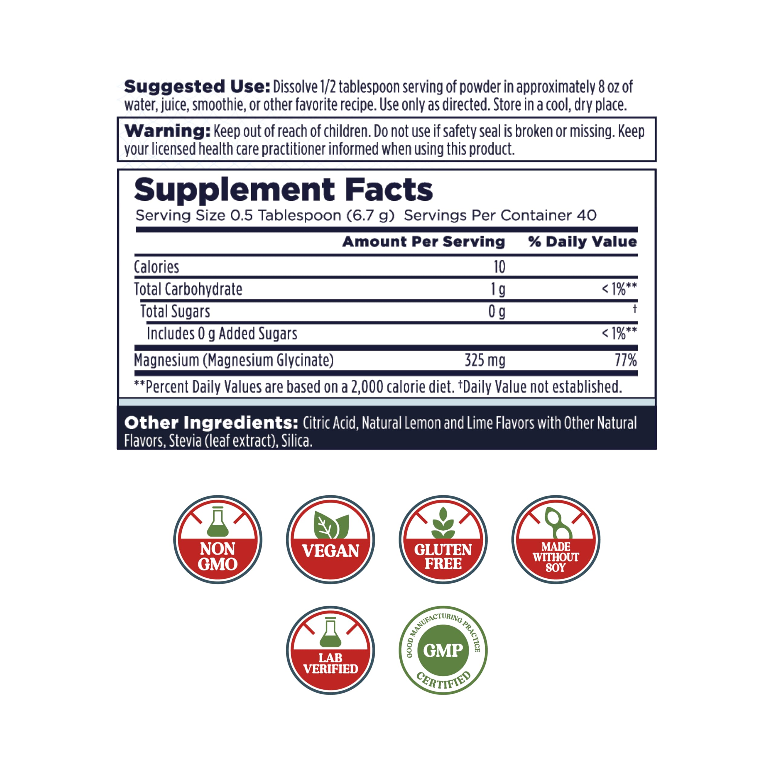 Close up of magnesium glycinate ingredients with ActivMix technology