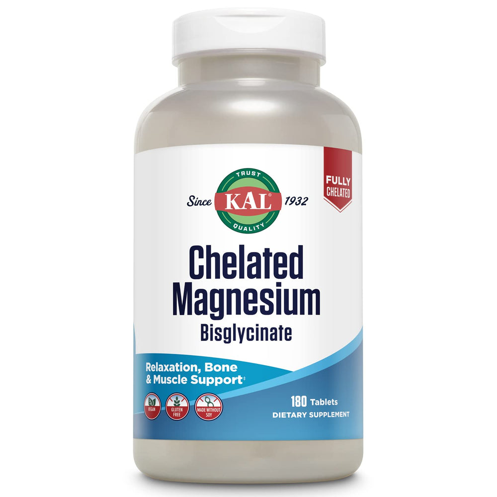 KAL Chelated Magnesium Bisglycinate bottle front – product hero