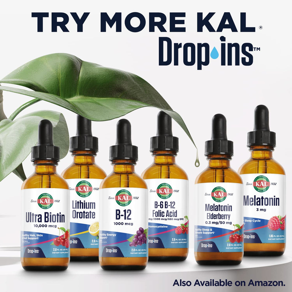 Kal D3 K2 DropIns bottle with citrus flavor illustration
