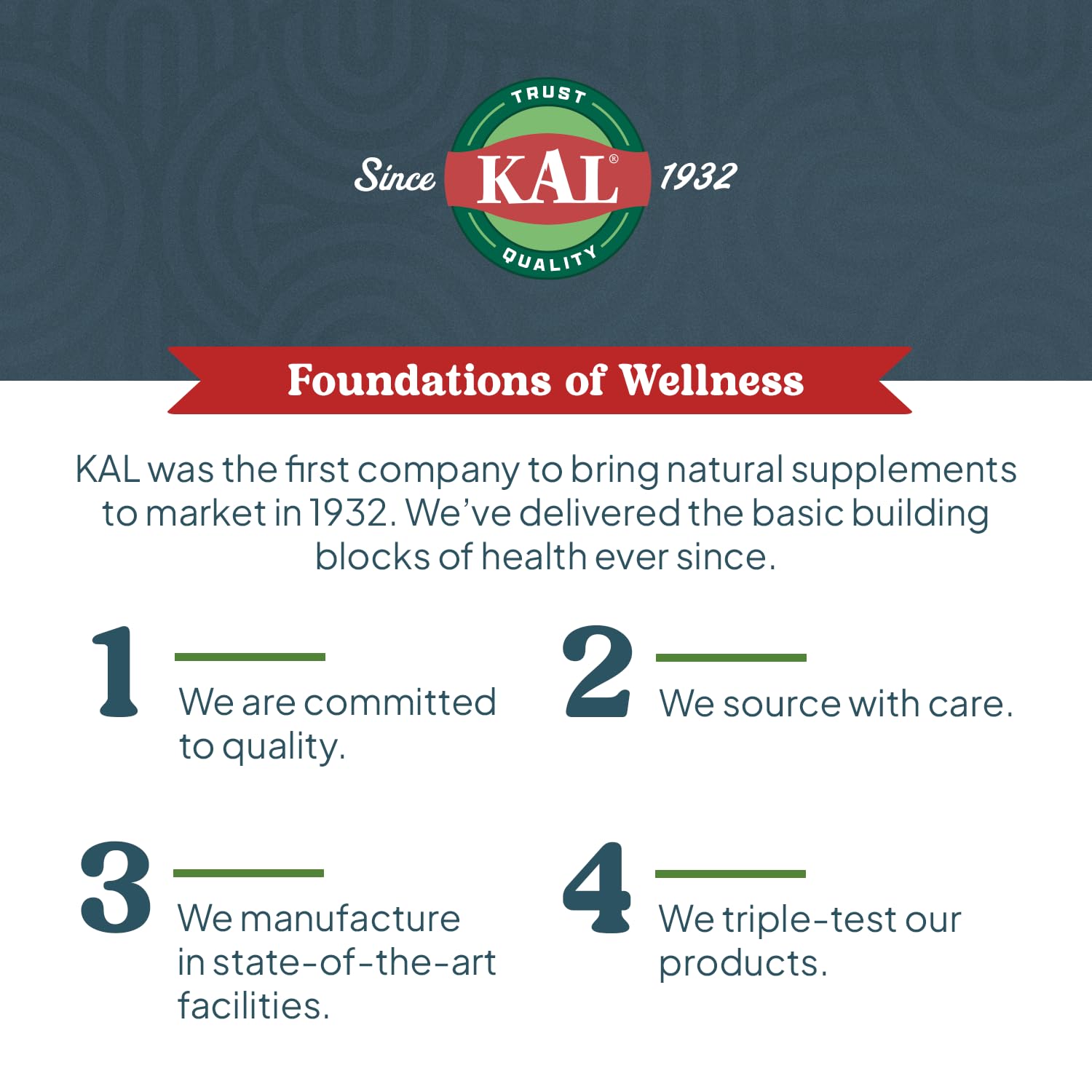 Supplement facts panel of KAL DHEA-5