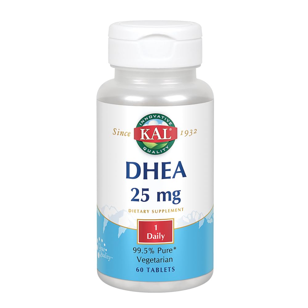 KAL DHEA Vegetarian Tablets bottle front view