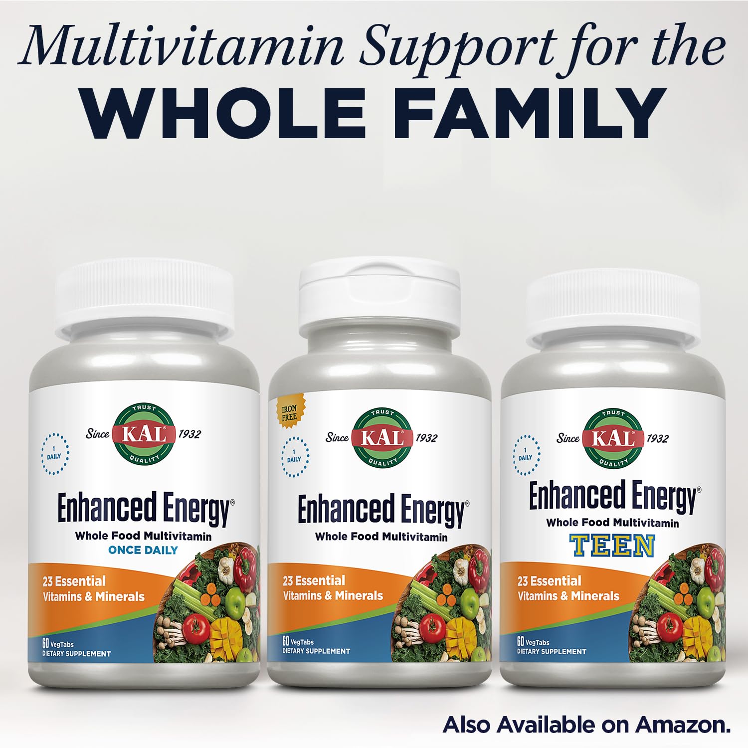 Lutein for eye health in KAL Enhanced Energy Multivitamin (iron-free)