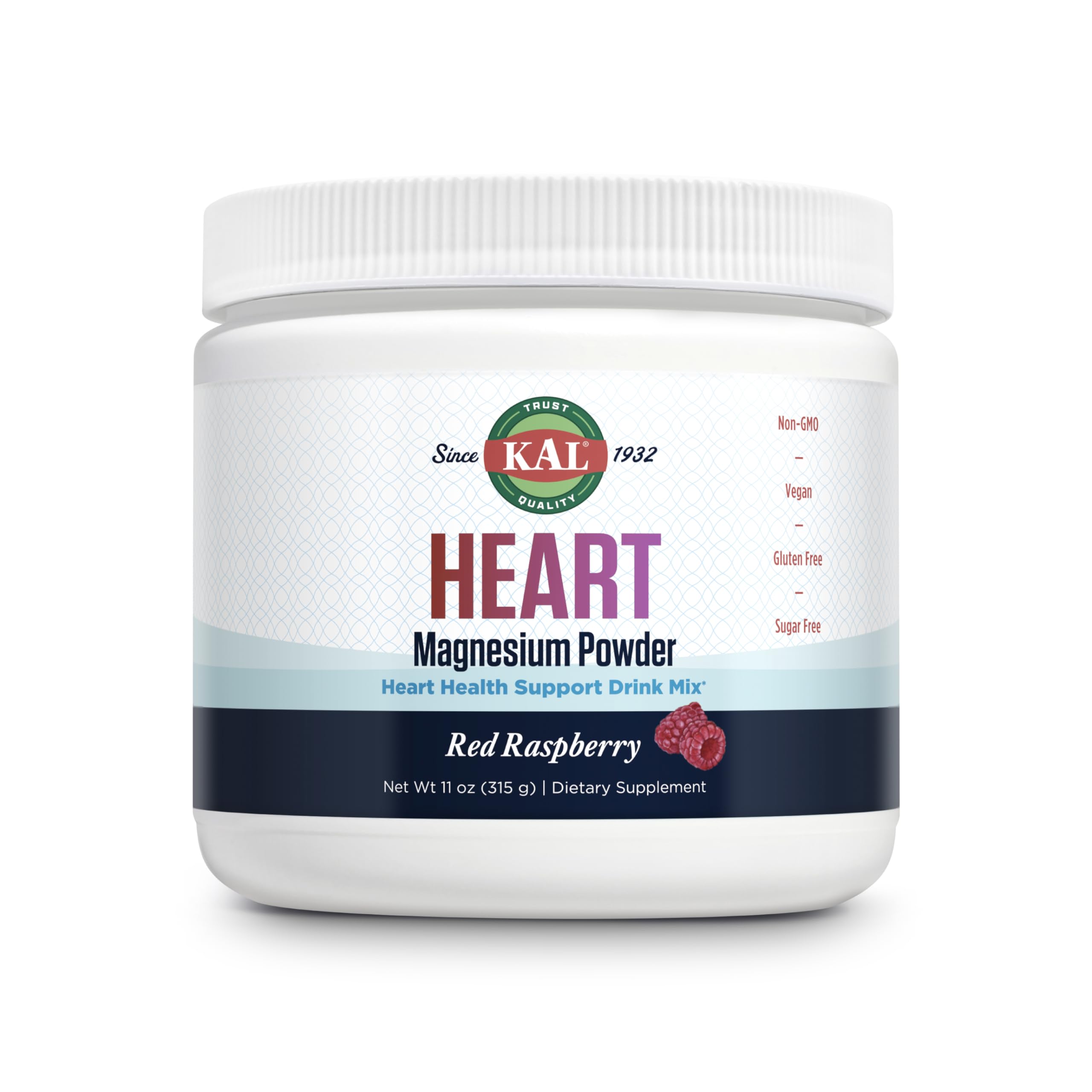KAL Heart Magnesium Powder bottle – Red Raspberry flavor