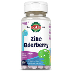 KAL Zinc Elderberry Dinosaurs bottle label