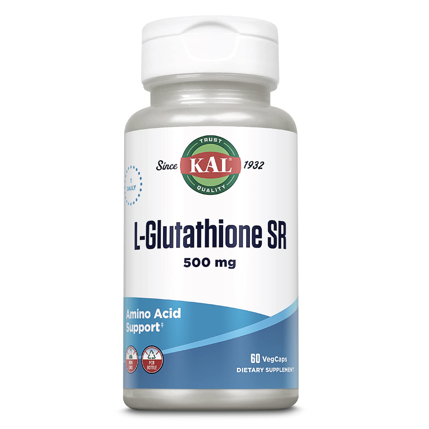 KAL L-Glutathione SR bottle with 60 vegan capsules