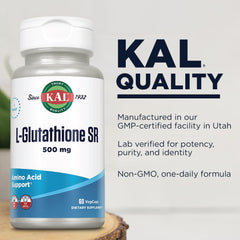 Ingredients panel of KAL L-Glutathione SR container