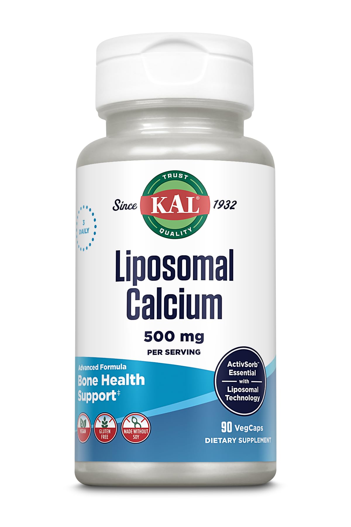 KAL Liposomal Calcium 500 mg bottle