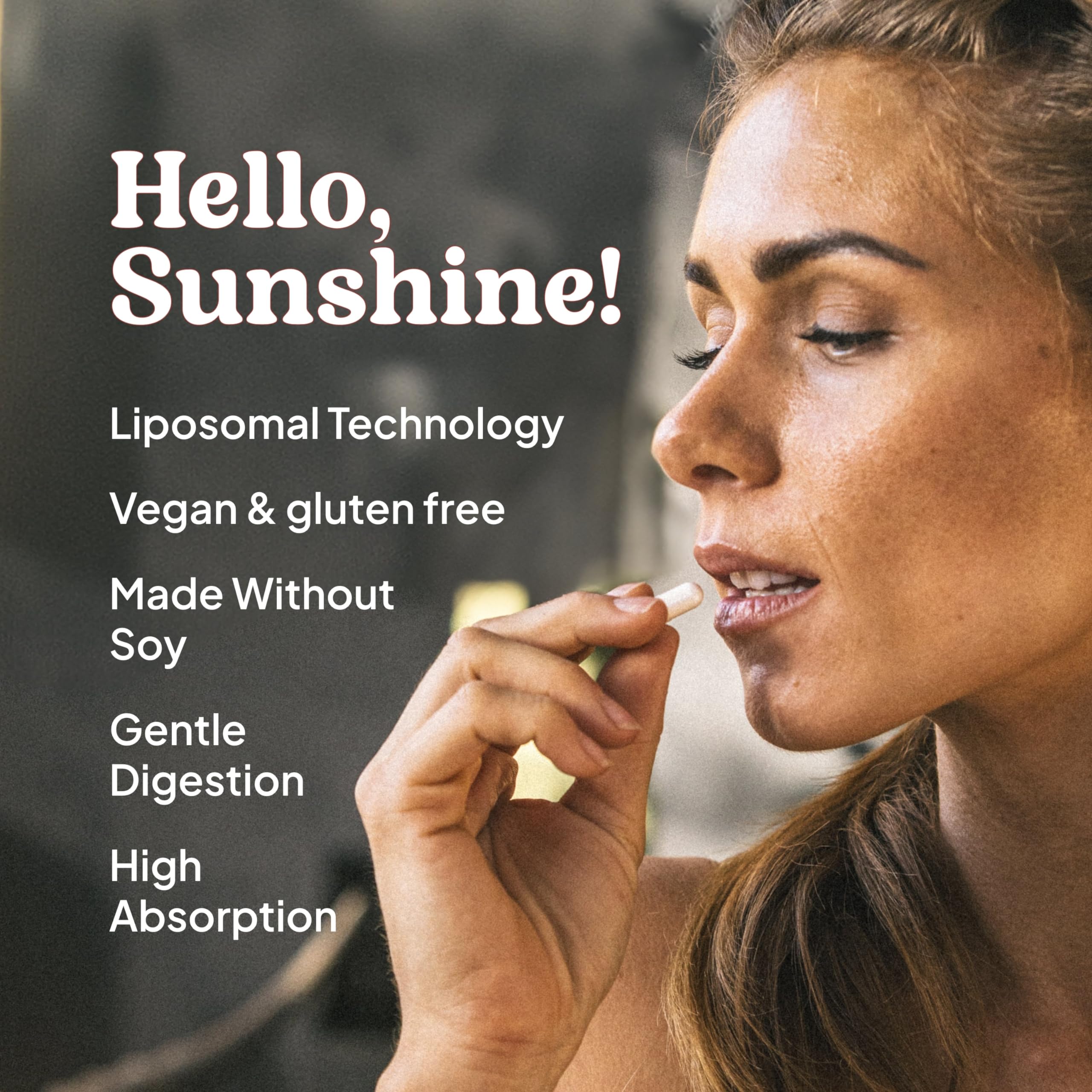 Label showing vegan, gluten-free and no soy