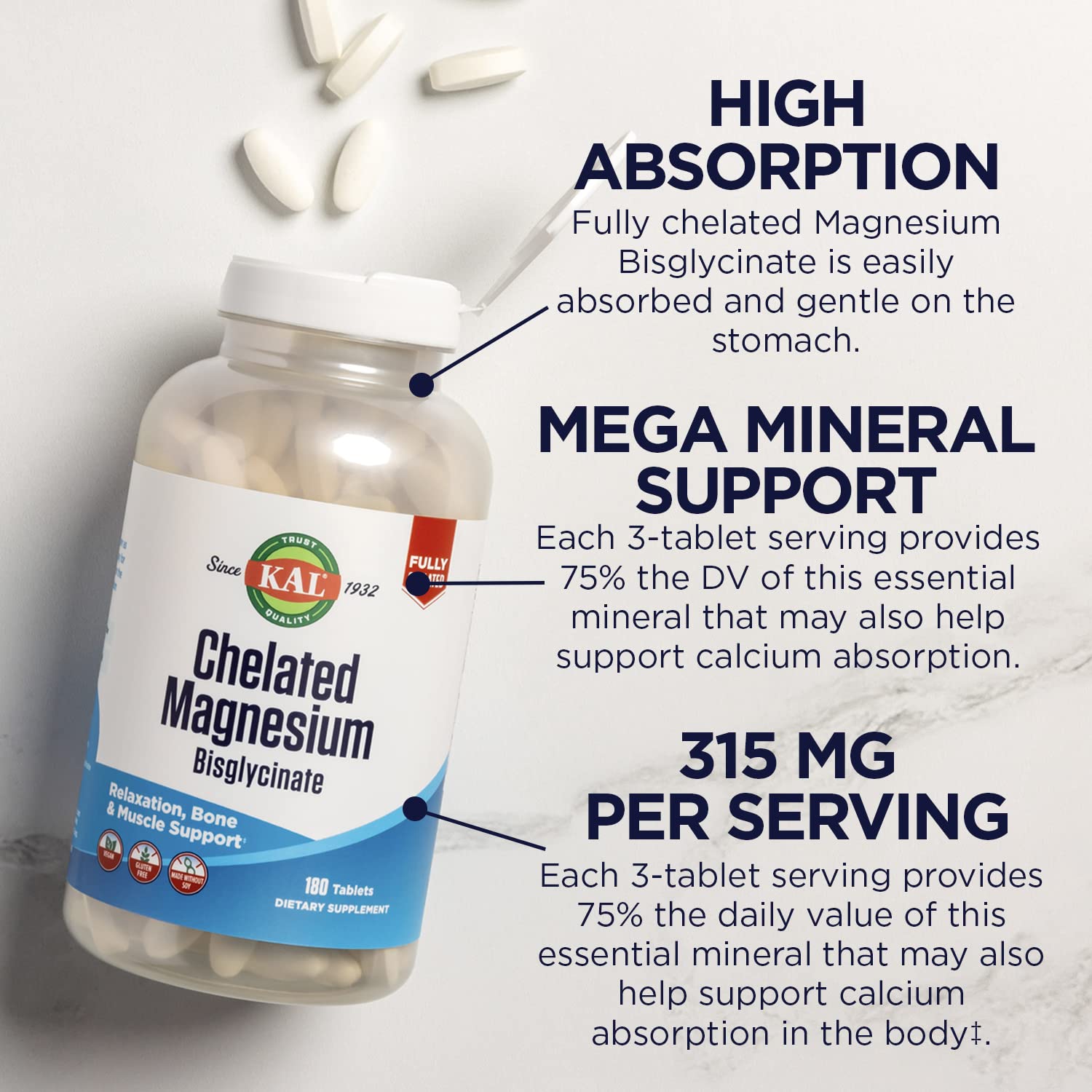 Concept image of relaxation and mood support with magnesium