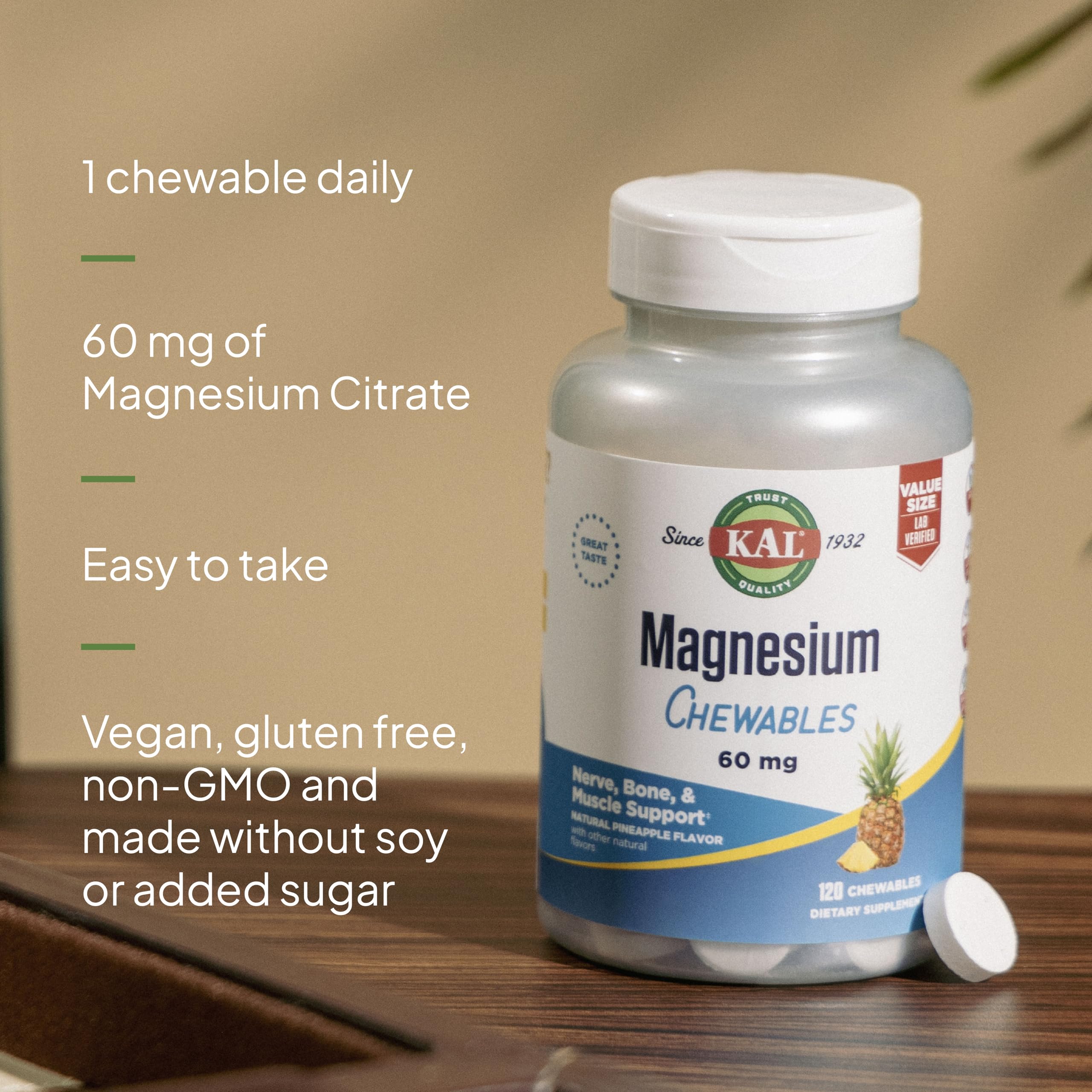 KAL Magnesium Chewables ingredients list