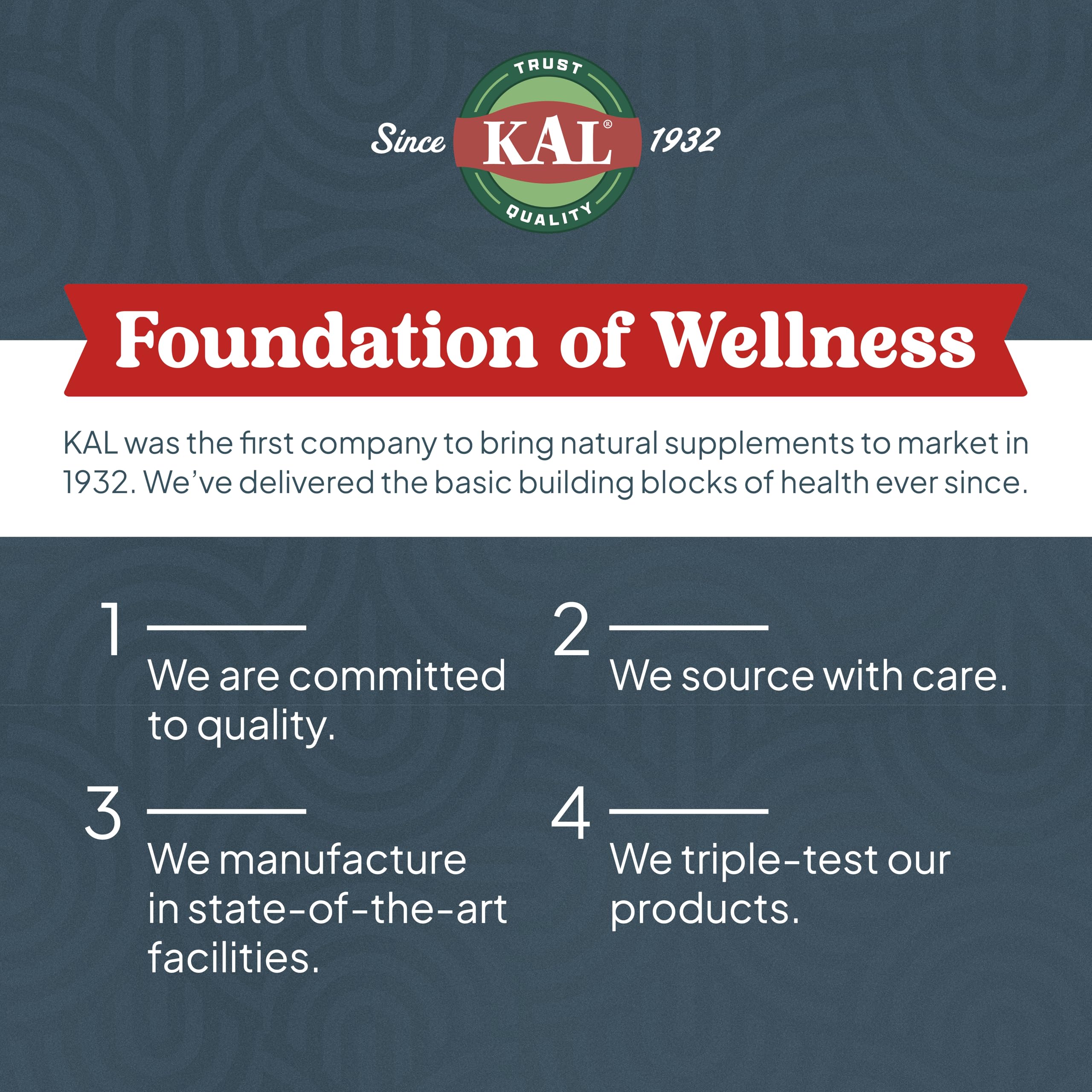 Nutrition facts panel for KAL Magnesium Chewables