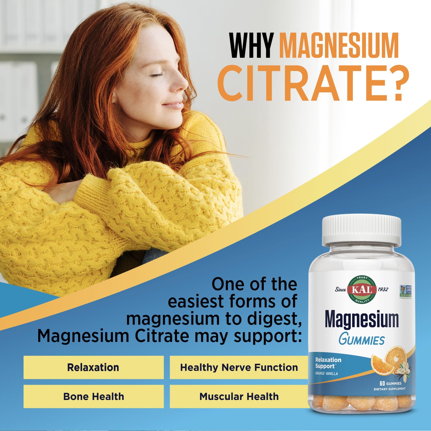 Nutrition facts showing magnesium citrate content