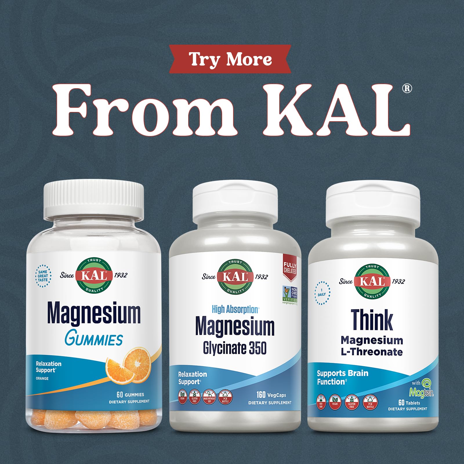 Eco-friendly PCR bottle packaging for KAL Magnesium Glycinate