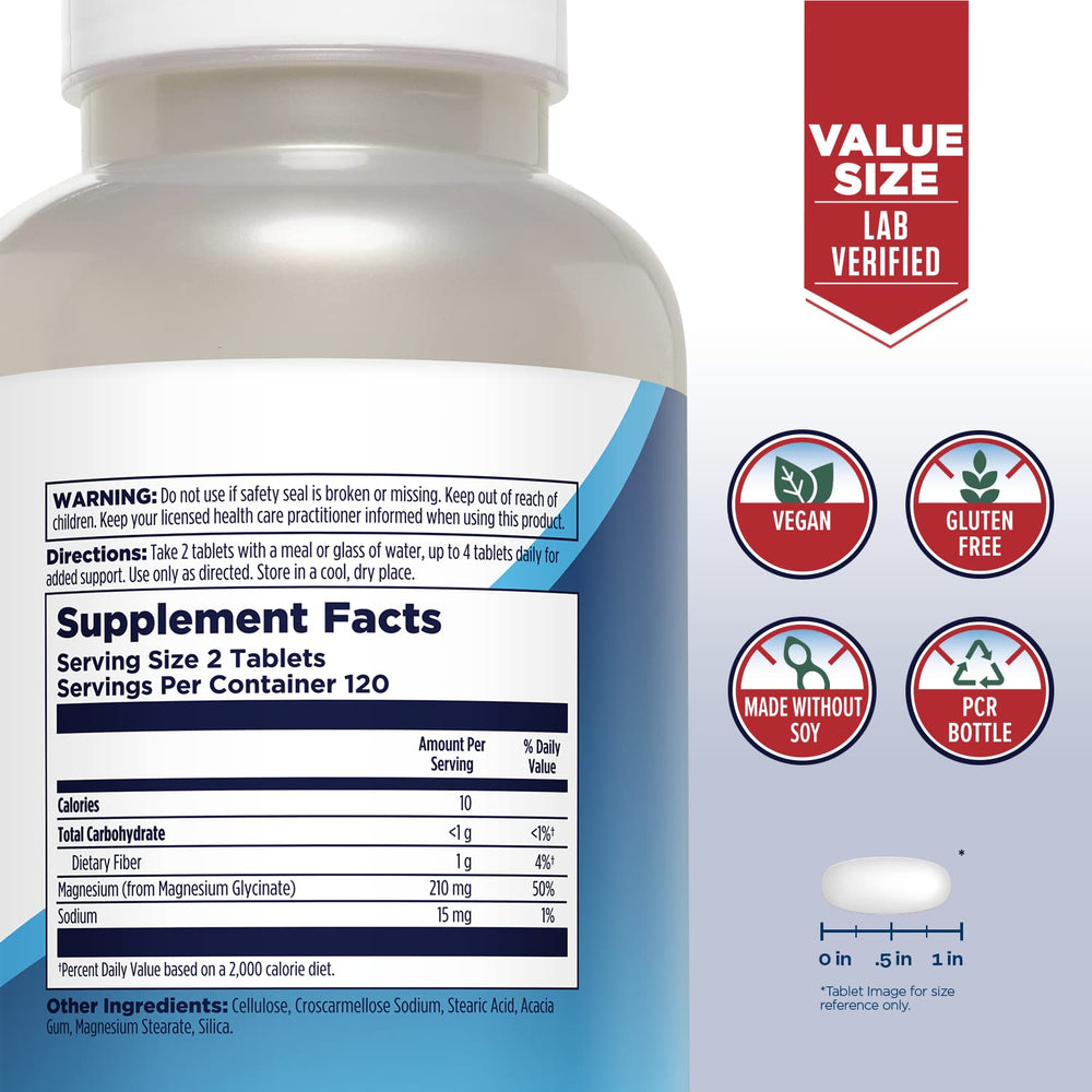 Close-up graphic of magnesium bisglycinate / molecule