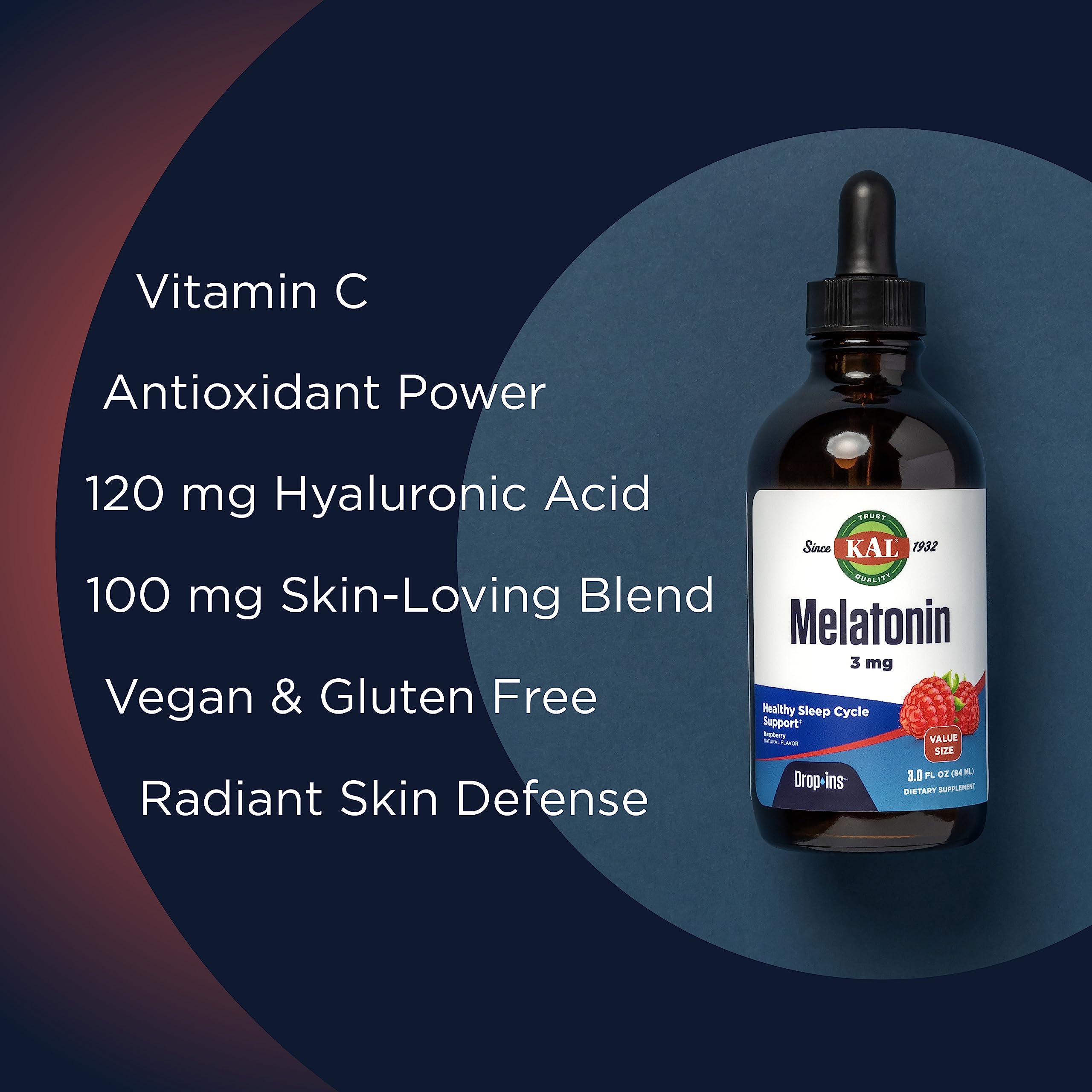 KAL Melatonin DropIns bottle with packaging side view