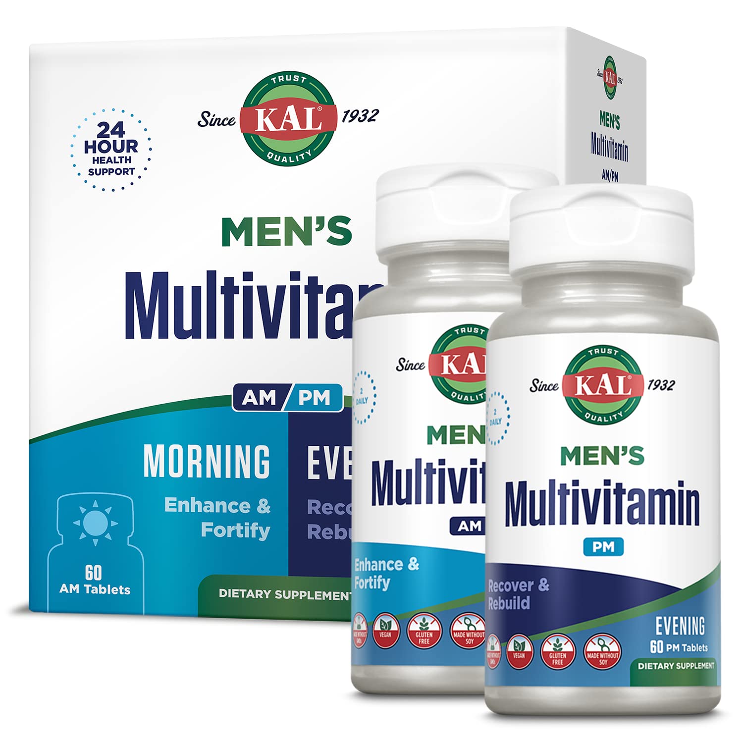 KAL Men's Multivitamin AM/PM bottle and packaging