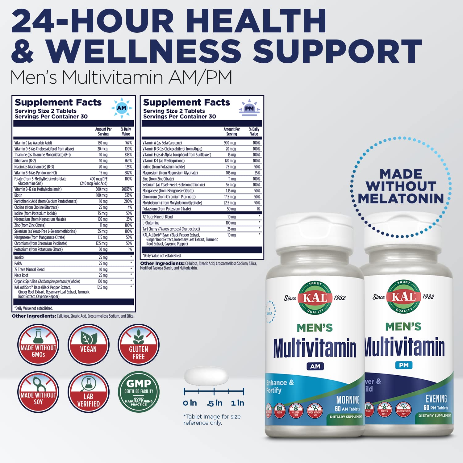 PM formula tablets for evening recovery and digestion