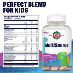 KAL MultiSaurus Grape flavor chewable multivitamin for kids