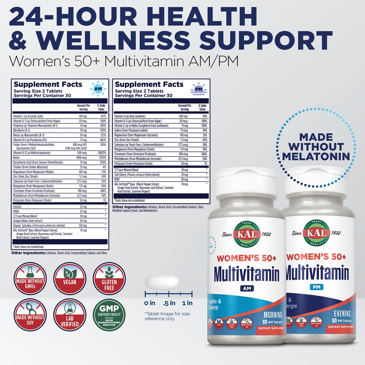 Morning formula tablets for women 50+ (AM formula)