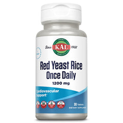 KAL Red Yeast Rice Once Daily 1200mg bottle – front view
