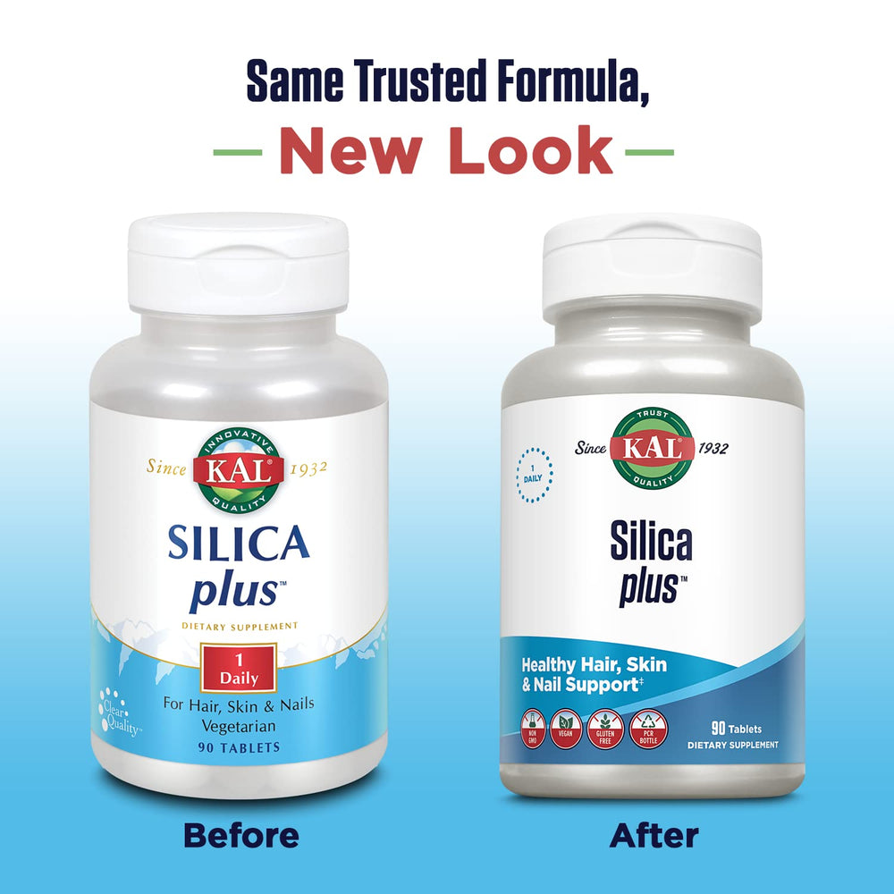 Close-up of Silica Gel and Horsetail ingredient imagery