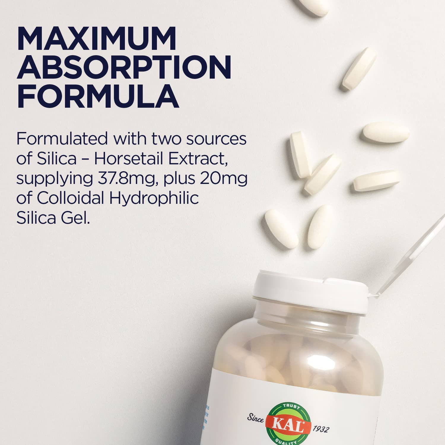 Horsetail herb and silica gel ingredients