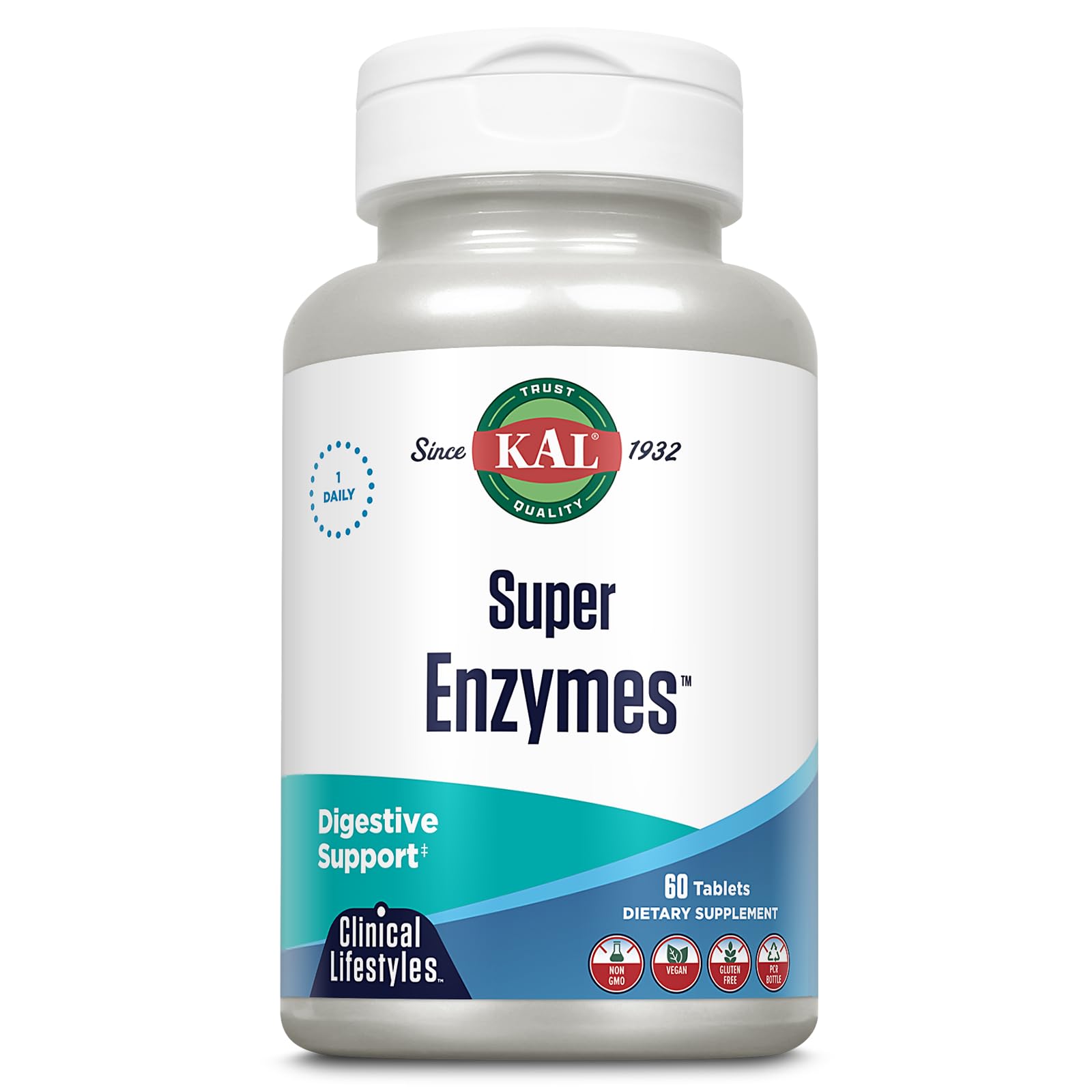Kal Super Enzymes Tablets bottle front view