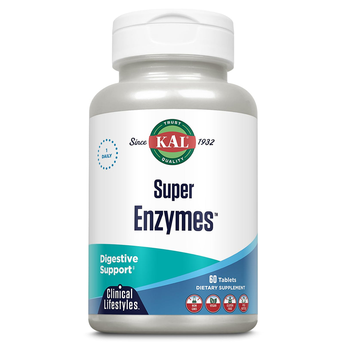 Kal Super Enzymes Tablets bottle front view