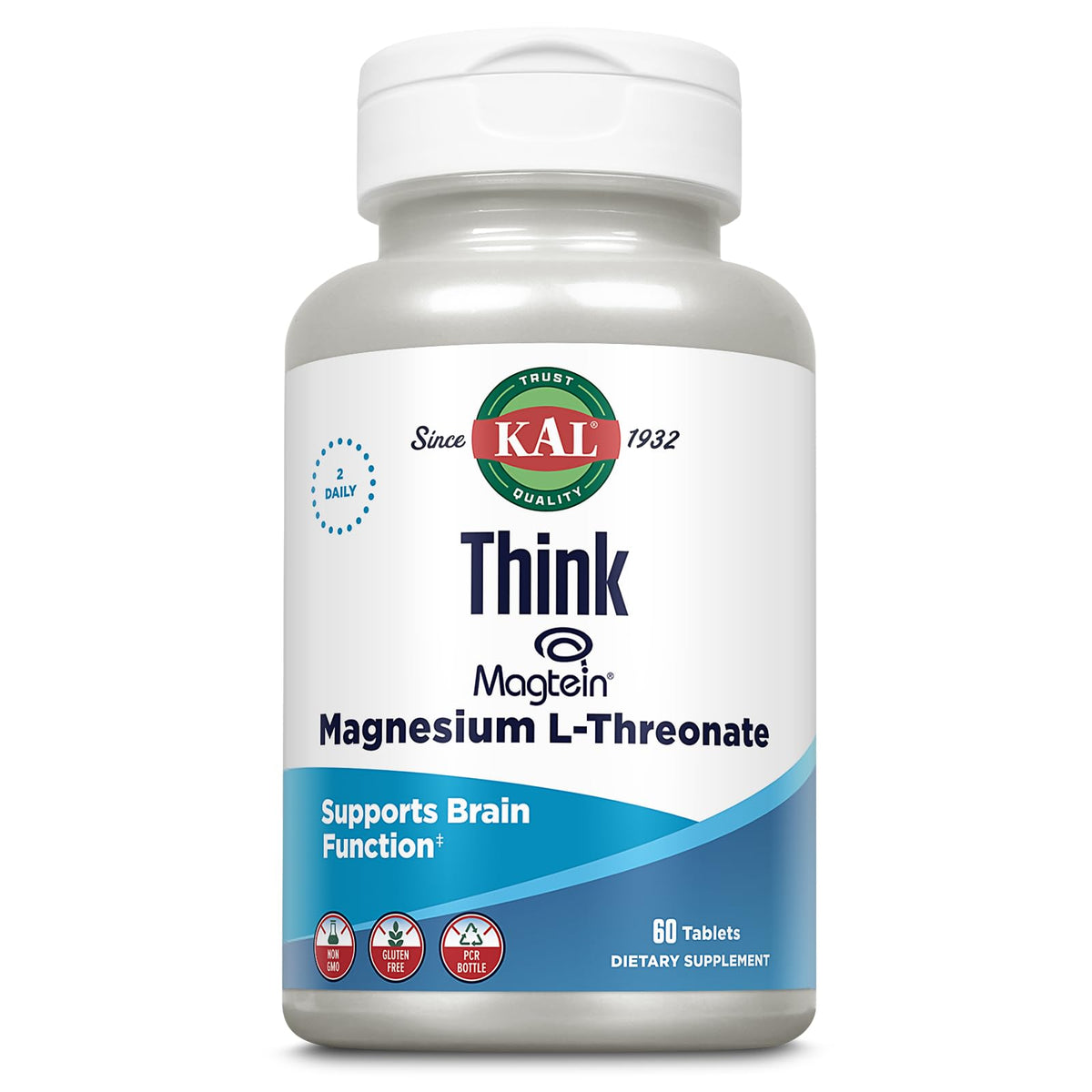 KAL Think Magnesium L-Threonate 2000 mg bottle and label
