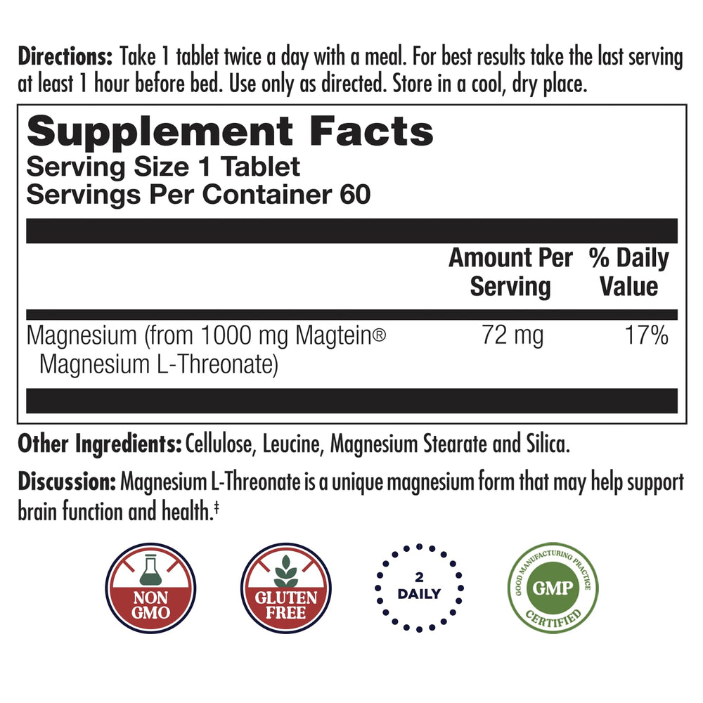Brain health concept with magnesium L-Threonate