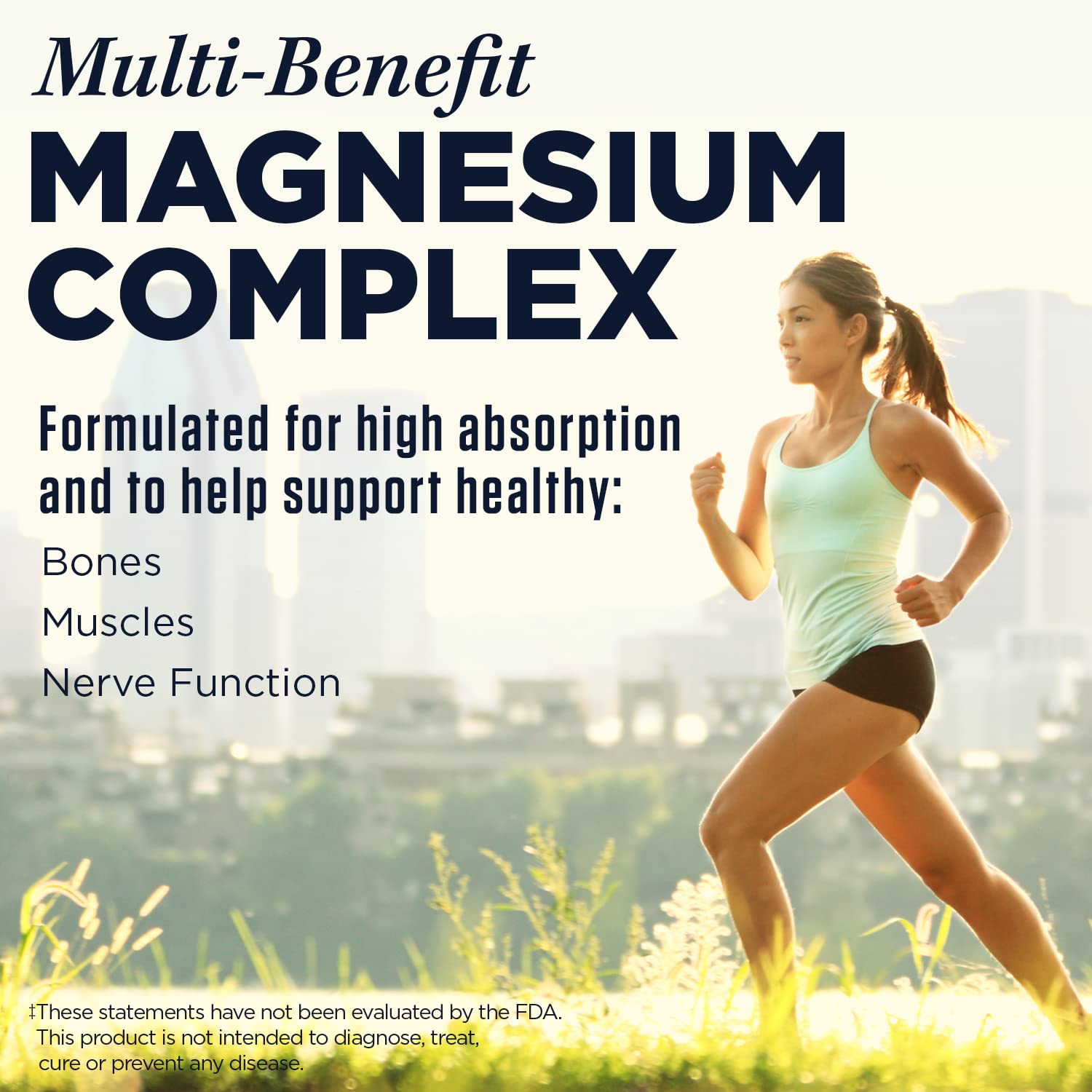 Supplement facts label for KAL Triple Source Magnesium Complex