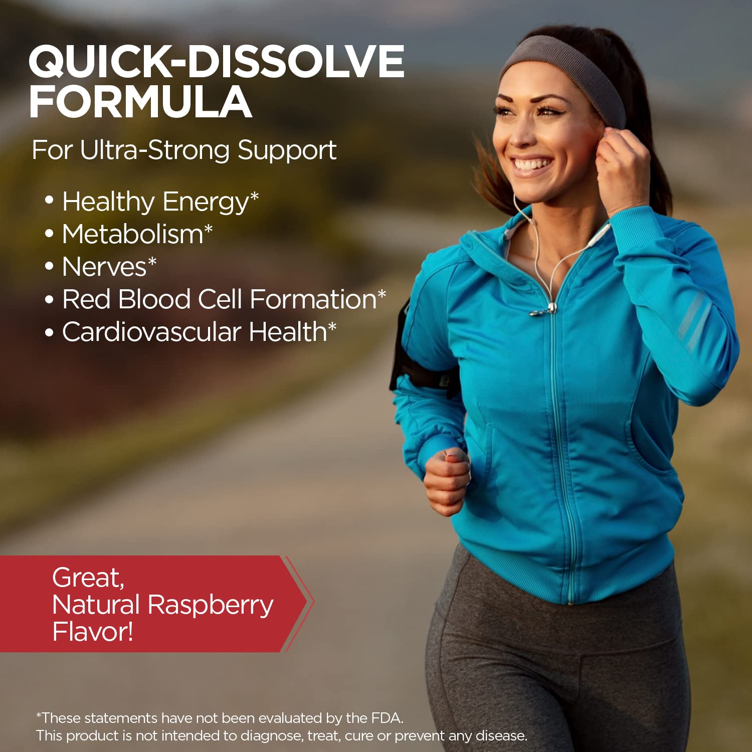 KAL Ultra B12 raspberry-flavored supplement label