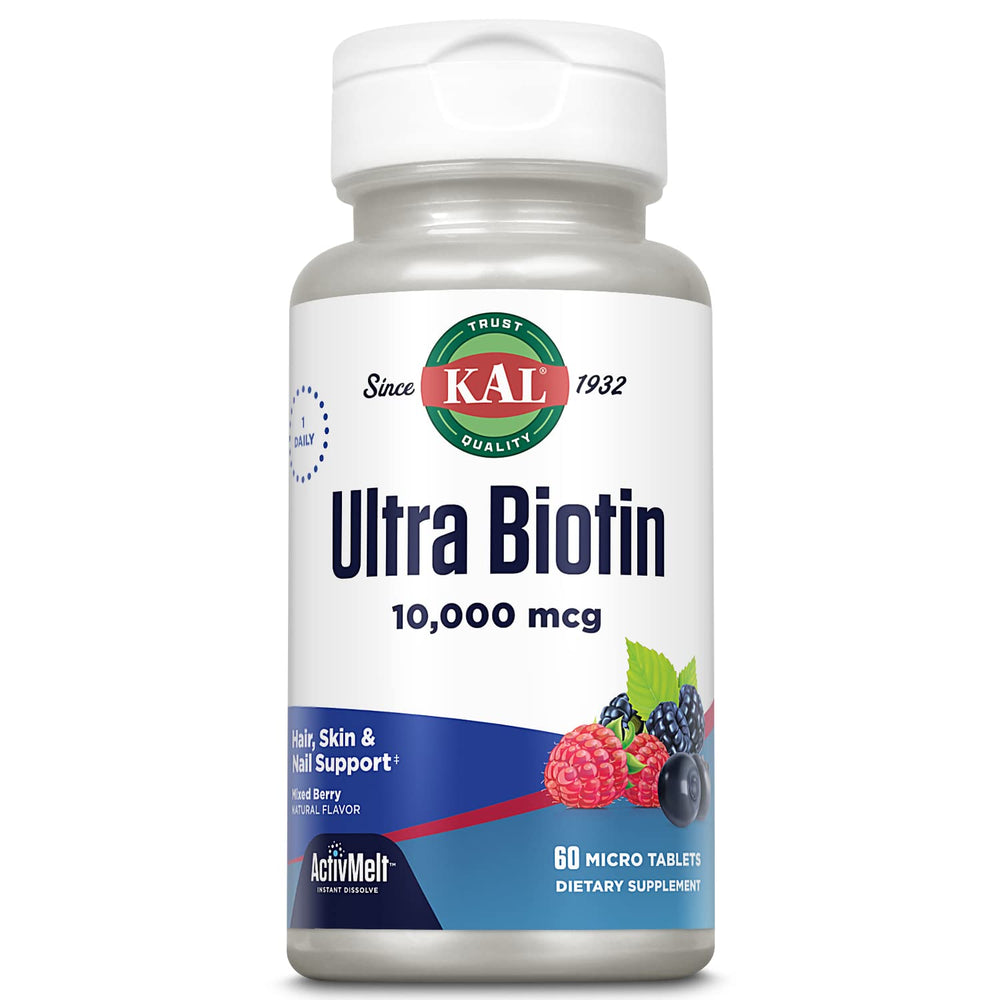 KAL Ultra Biotin ActivMelt bottle front view